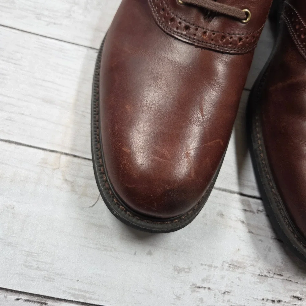 Johnston & Murphy Oxford Mens 10M Brown XC4 Waterproof Saddle Brogue‎ Leather